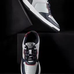 WROGN Men Colourblocked & Perforated Sneakers-picture-15