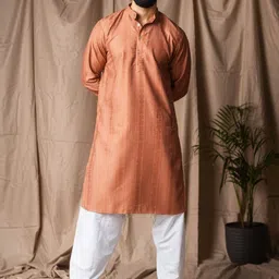 Rawayi Men Striped Embroidered Roll-Up Sleeves A-Line Kurta-picture-19