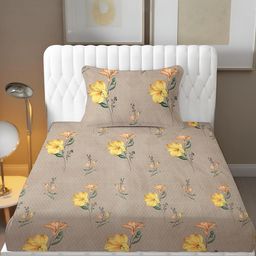 IVAZA Orange Polycotton 230 TC Bedsheets-image-23