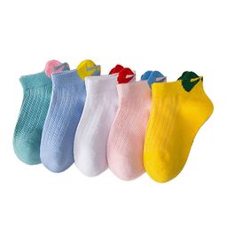 MOMISY Kids Pack Of 5 Colourblocked Anti-Allergenic Ankle-Length Socks-image-76