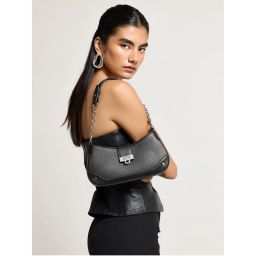 MIRAGGIO Black Elara Shoulder Bag with Detachable Strap for Women (M)-picture-24