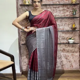 HERE&NOW Pure Chiffon Ready to Wear Jamdani Saree-picture-47