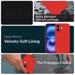 SPRIG Solid Printed iPhone 16 Back Case Mobile Accessories image 4