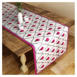 SEJ by Nisha Gupta Floral Pink Table Runner - Pink-13