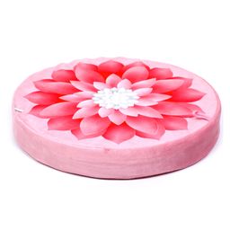 Keshav Creation Flower Round Cushion Toy - Pink-21