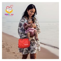 SafeChamp Amore Multipurpose Diaper Bag Cum Sling Mother Diaper Bag For Short Use  - Red-5