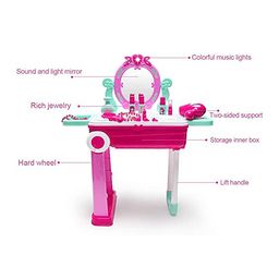 Planet of Toys  Beauty Vanity Set Makeup Toy for Girls Pretend Play Toy Cosmetics - Pink-23