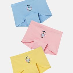 Mackly Pack Of 3 Sea & Sun Printed Boxer Briefs - Yellow Pink Blue-image-62