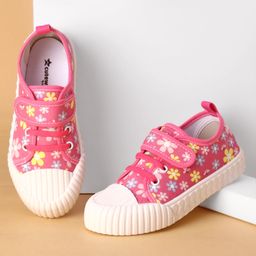 Cute Walk by Babyhug Velcro Closure Casual Shoes with Floral Print - Fuchsia-picture-7