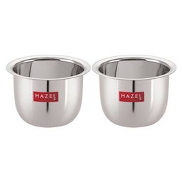 HAZEL Stainless Steel Tea Glasses Mini Traditional Design Coffee Milk Serving Glass Patra Pela, Set of 2, 9.3 cm, 200 ml, Silver-14