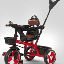 Baybee Albine 2 in 1 Baby Tricycle for Kids, Plug N Play Kids tricycle with Adjustable Parental Control, Cushion seat & Safety guardrail (Red)-picture-16