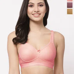 College Girl Pack Of 3 Underwired Full Coverage Lightly Padded Minimizer Bra-34