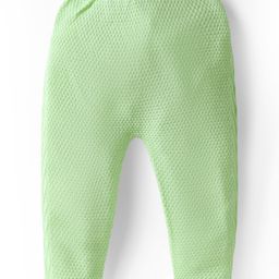Babyhug Knitted Full Sleeves Front Open Sweater Set With Cable Knit Design - Lime Green image 5