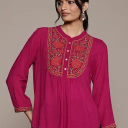aarke Ritu Kumar Floral Embroidered Thread Work Kurti-image-20
