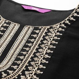 Libas Women Ethnic Motifs Yoke Design Regular Kurta with Trousers & With Dupatta image 5