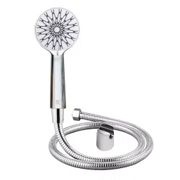 RN 120 mm (4.72 inch) ABS Silver Wall Mount Hand Shower Set with 1.5 m Hose, RNHSBS6973-18
