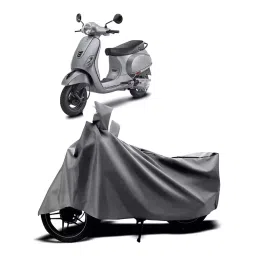 Auto Pearl Two Wheeler Cover with Bag for Vespa Urban Club, Silver-picture-40
