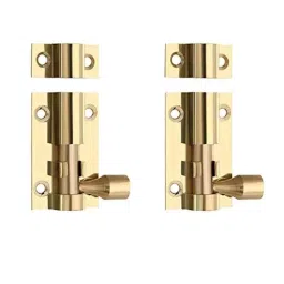 Screw Tight B021701PBL-2 1.5 inch Brass Golden Lacquered Barrel Bolt (Pack of 2)-10
