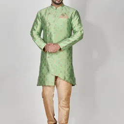 RANAK Men Regular Silk Georgette Kurta with Churidar-picture-2