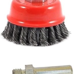 new Drill Attachment+Twisted 3"75mm M-10 Thread Wire Cup Brush For Removing Rust Wheel Brush-image-64