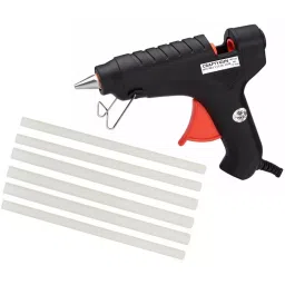 CRAFTYGUN 40 W Trigger Feed Hot Glue Gun Red with 6 Stick, FD-40 W-10