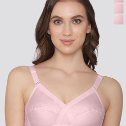K LINGERIE Pack of 3 Cross Care Full Coverage Wirefree Minimizer Bra-picture-19