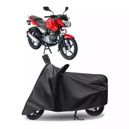 Auto Pearl Polyester Two Wheeler Cover for Bajaj Pulsar 135 LS DTS-i (Grey)-45