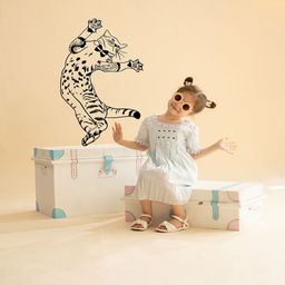 THE BABY TRUNK Embellished Organic Cotton A-Line Dress-image-30