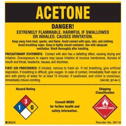 BRADY Polyester Label Danger Extremely Flammable, 8ZER4 (Pack of 25)-image-63