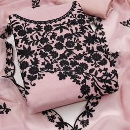 Panzora Floral Embroidered Unstitched Dress Material-picture-33