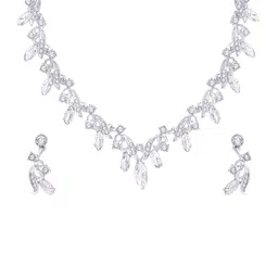 atasi international Atasi InternationalSliver Plated Stone Studded Jewellery Set-picture-9
