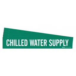 BRADY Pipe Marker Chilled Water Supply Green & White for 203.2 mm (8 Inch) and Larger Outer Diameter Pipe, 781ZL2 (Pack of 5 Pcs)-image-72