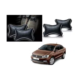 Auto Pearl Black Dots CV Car Neck Rest Pillow Compatible for Volkswagen Vento-image-34