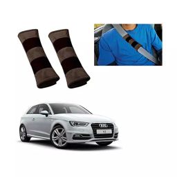 Auto Pearl Seat Belt Cushion (Pack of 2, Brown Black) Compatible for Audi A3-image-99