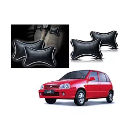 Auto Pearl Black Dots CV Car Neck Rest Pillow Compatible for Maruti Suzuki Zen-41