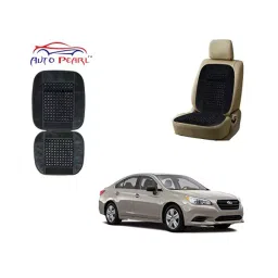 Auto Pearl Car Wooden Bead Seat Cushion with Grey Velvet Border Compatible for Subaru Legacy - 2 Pcs-image-22