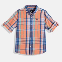 Allen Solly Junior Boys Sport Fit Tartan Checked Casual Shirt-image-44