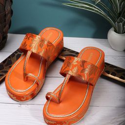 Anouk Printed Ethnic Wedge Sandals-34