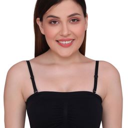 PLUMBURY Medium Coverage Lightly Padded All Day Comfort Rapid Dry Bandeau Bra-picture-12