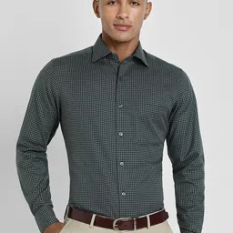 Allen Solly Sport Men Spread Collar Micro Checked Cotton Formal Shirt-picture-28