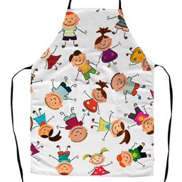 Right Gifting Satin Apron For Kids With Adjustable Waist & Centre Pocket - Off-White-16