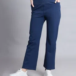 Zelena Solid High Waisted Postpartum Leggings - Navy Blue-picture-2