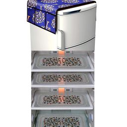 Dakshya Industries Fridge Top Cover and Fridge Mat Combo Set of 5-picture-17