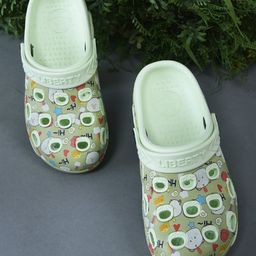 LIBERTY Heart & Star Detailed Perforated Clogs - Sea Green-image-75