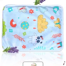Little Boo Rai Mustard Seed Head Shaping Pillow for Newborn Baby Neck Support -Blue-23