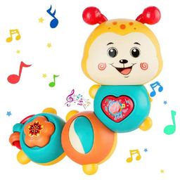 YAMAMA Baby Interactive Caterpillar Sensory Development Rattle Toys with Music and Lights Baby Rattle Toys (Pack of 1 Color May Vary)-17