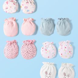 Ben Benny Interlock Knit Mittens with Polka Dots & Bunny Pack of 6 - Multicolor-picture-32