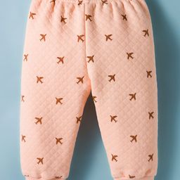 Tango Knit Full Length Fleece Pant with Vehicle Print - Peach-image-71