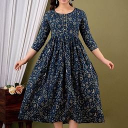 Moda Rapido Women Floral Printed Maternity Cotton Kurta-picture-0