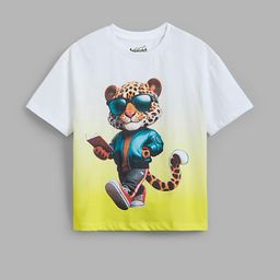 Hopscotch Boys Leopard Printed T-shirt-picture-14